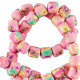 Polymer beads 6mm - Spring azalea pink
